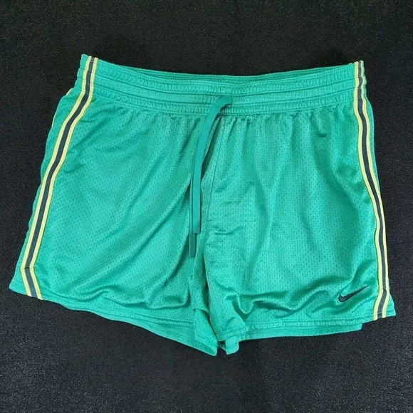 Lot 2 Pairs Nike Shorts Women Large Green Maroon Mesh Athletic Running Gym - Picture 3 of 14